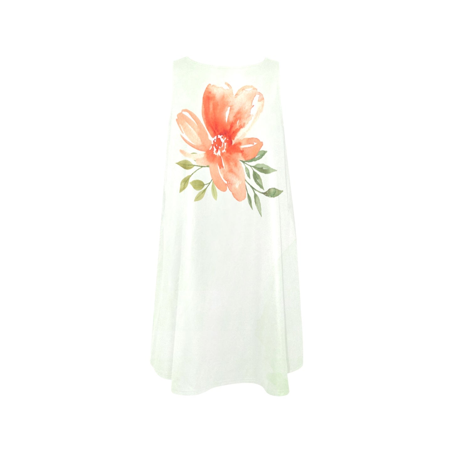 Sleeveless A-Line Pocket Dress – Floral Summer Midi with Original Print, Sundress