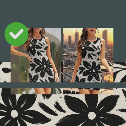 Bold Floral Bodycon Mini Dress | Sleeveless Summer Clubwear | Statement Fit | Exclusive Print
